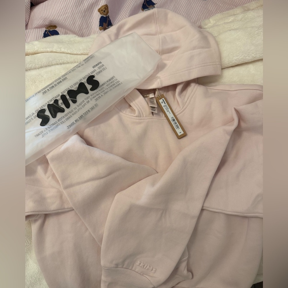 SKIMS Blush Pink Pullover Hoodie